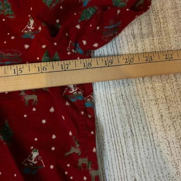 Free Planet Mens Button Up Red Christmas Santa Reindeer Ski Shirt Sz‎ S Modal - Picture 6 of 7